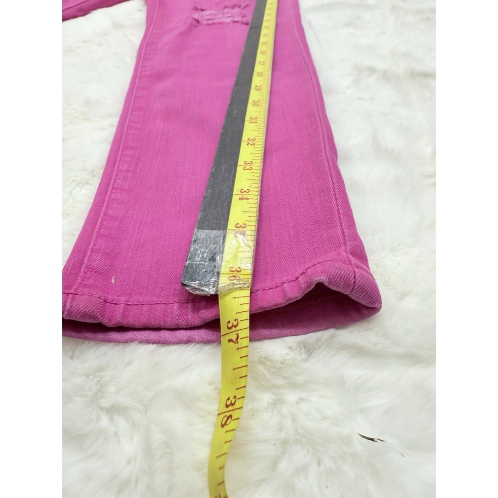 LAUREN RALPH LAUREN Dark Pink Denim Premier Skinny Cropped Ankle Jeans ~ 8 - Picture 10 of 16